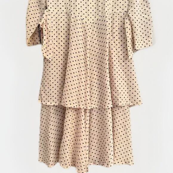 NWT 1980s Neiman Marcus Silk Polka Dot Dress Hong Kong ~ Size 6 ~ Tiered Ruffle - Picture 7 of 10